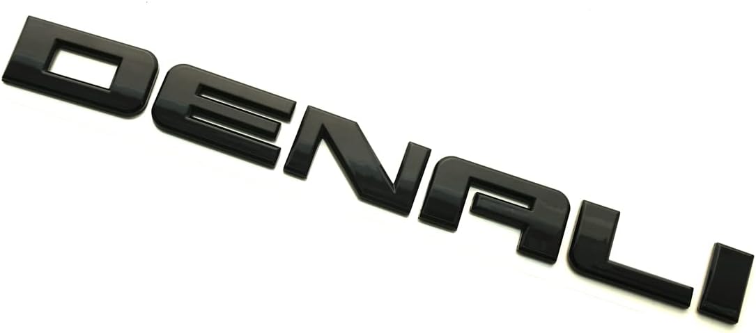 3 Emblemas Denali Repuesto GM Yukon 07-16 Negro Brillante