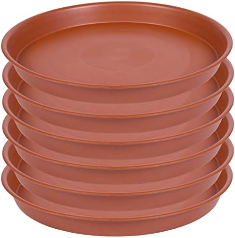 6 Pzas Platillos Planta 4pulg Bandeja Plástico Resistente