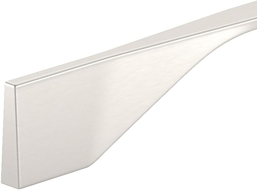 Manija rectangular níquel cepillado 11 3/8 a 12 5/8 pulg