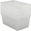 Cesta plástico transparente rectangular set 6