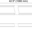 Lámpara LED interior RV 42.5x2.9" luz fría 6000K