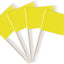 Palillos dientes bandera blanca para fiestas amarillo