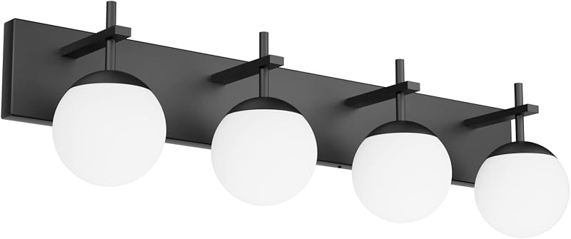 Lámpara de pared moderna de mediados de siglo 4 luces