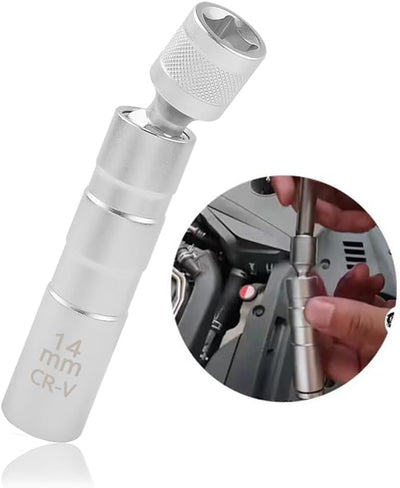 Caja bujía 14mm con llave magnética 12 puntas 3/8