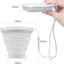 Vaso silicona plegable viaje al aire libre 9.1oz transparente