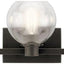Lámpara tocador 3 luces cristal transparente Olde Bronze
