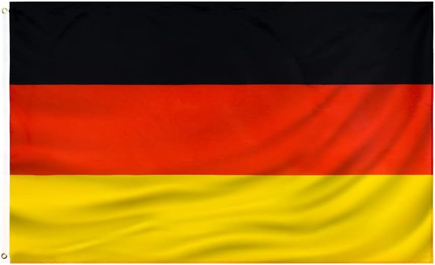 Bandera Alemania 3x5ft poliéster doble costura ojales latón