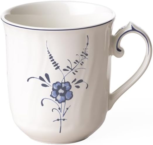 Taza porcelana Villeroy & Boch 10oz color blanco y azul