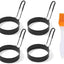 Molde anillos huevo 3.5pulg asa plástico para magdalenas camping
