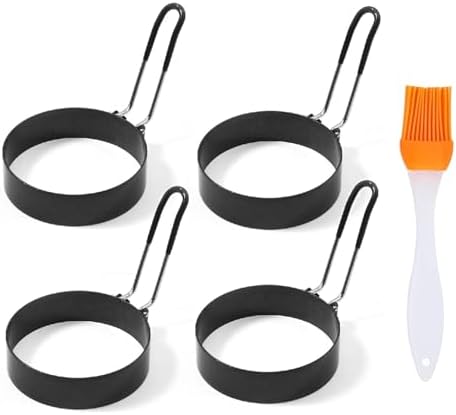 Molde anillos huevo 3.5pulg asa plástico para magdalenas camping