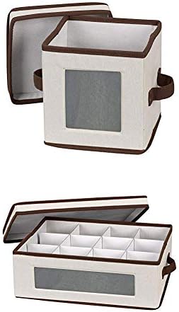 Caja almacenamiento vajilla té con tapa asas 530