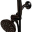 Cabezal ducha fijo y de mano 6 pulverizadores 5" negro mate