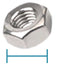 Tuercas hex acero inox 304 paquete 10