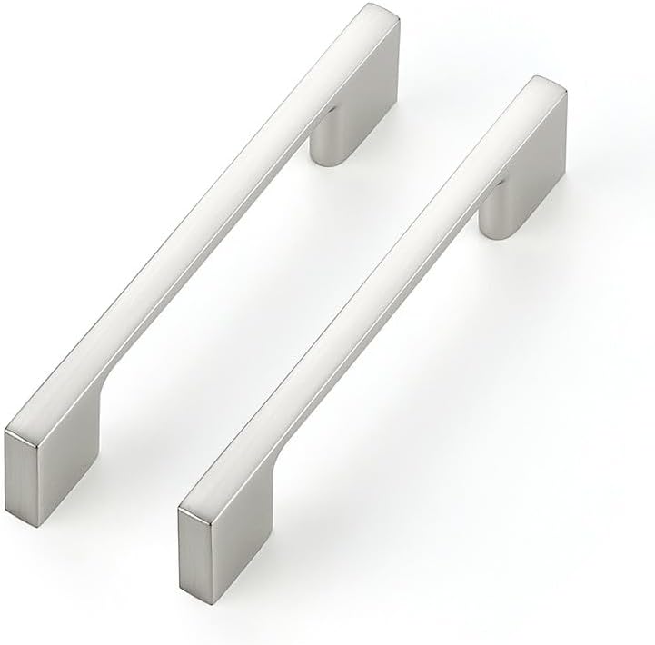 15 Manijas Níquel Cepillado 3.75" Cajones
