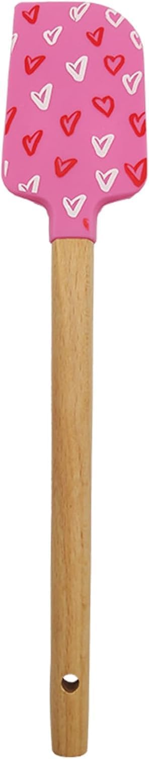 Espátulas silicona forma corazón mango madera batidora cocina
