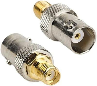 Adaptador coaxial SMA hembra a BNC hembra 2 pzas