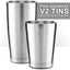 Set Coctelera Boston Acero Inox 800ml y 500ml Cepillo