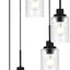 Lámpara colgante 5 luces racimo cristal cocina comedor