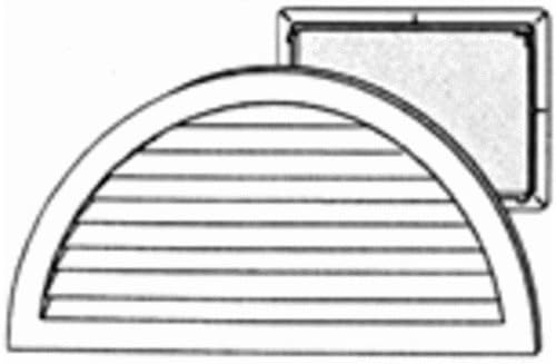 Ventilación dos aguas media redonda 34x22