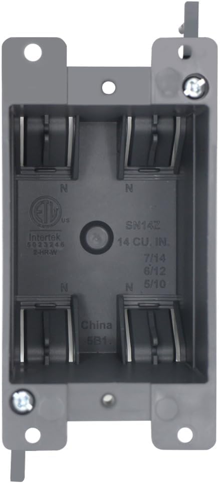 Caja toma corriente 1 banda PVC 14pulg3 2-3/4pulg