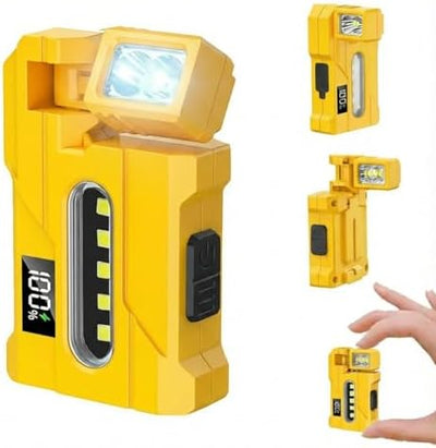 Linterna EDC recargable magnética 270° 400lúmenes IP65 amarilla