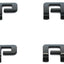 2 Emblemas Impala 3D para Puerta Delantera Negro Brillante