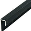 Canal J aluminio para material 1/4-9/32" 48" negro set 3