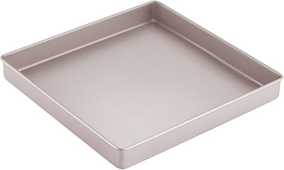 Bandeja hornear cuadrada antiadherente 11pulg dorado champán