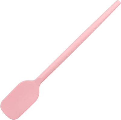 Cuchara silicona 14pulg con núcleo metal color rosa