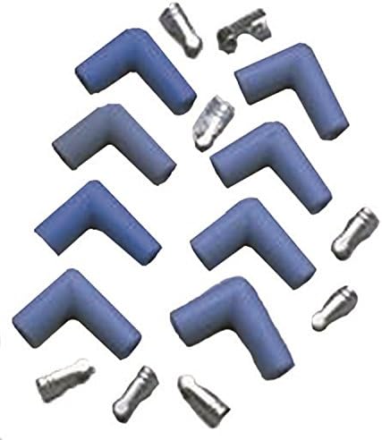 Kit terminales bujía 90 grados azul 8 Pzas