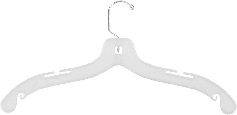 Percha plástico peso medio 17" color blanco 50 Uds
