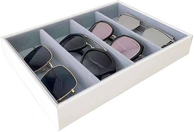 Bandeja organizadora gafas piel sintética terciopelo