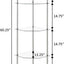 Estantería esquinera cristal 5 niveles 13.75" moderna