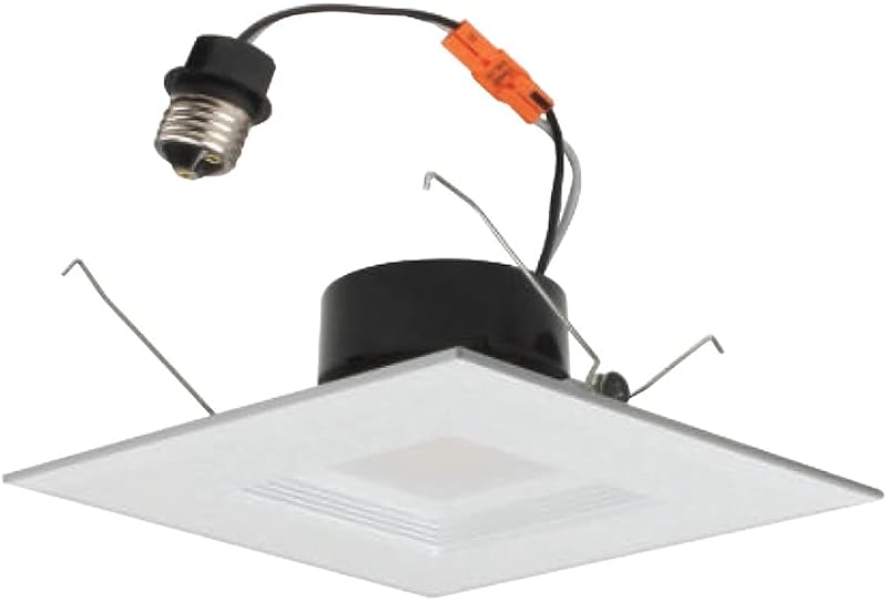 Foco empotrable LED cuadrado blanco 6" 3000K