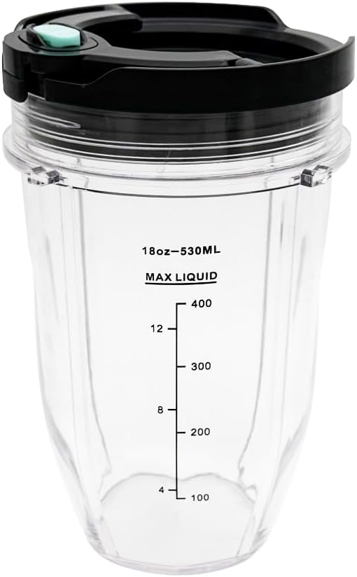 2 Pzas Repuesto 18oz con Tapa comp Nutri Ninja BN400
