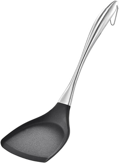 Espátula silicona wok sin BPA mango acero inox 14pulg