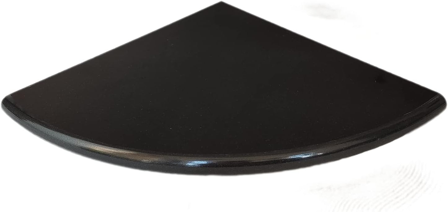 Estante esquinero mármol negro 9" para baño pared