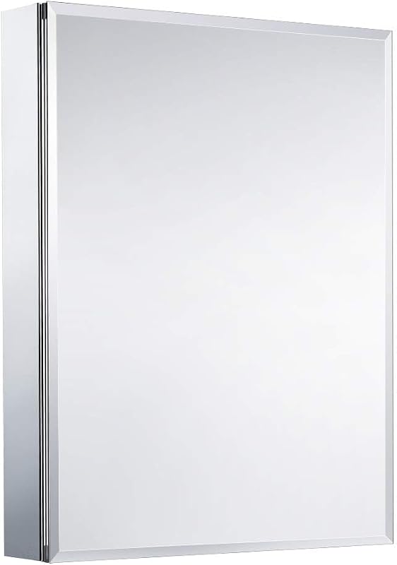 Botiquín baño aluminio espejo 24x30" puerta única