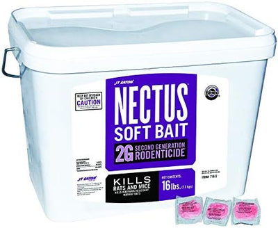 Rodenticida 2G Nectus 16lb cubo cebo ratas y ratones