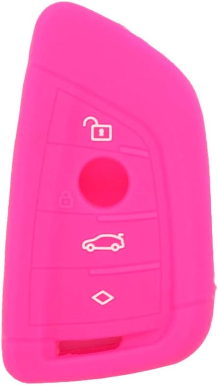 Funda silicona llave BMW X1 X3 X4 X5 X6 4 Botón Rosa