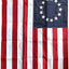 Bandera vertical Betsy Ross 28x40" rojo blanco azul