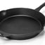 Sartén hierro fundido 12pulg cocina campamento mango largo