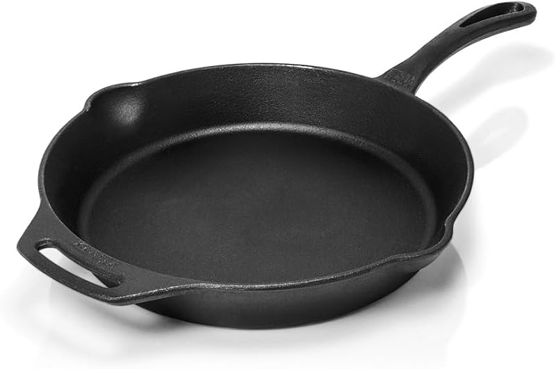 Sartén hierro fundido 12pulg cocina campamento mango largo