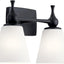 Lámpara tocador 2 luces 15pulg satinado negro