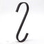 12 Ganchos S Acero Cromado Negro 4.5" para Utensilios