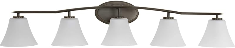 Lámpara tocador baño moderna 5 luces color bronce