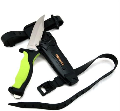 Cuchillo buceo titanio 4 3/8 con funda y correas