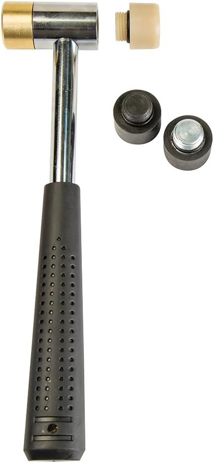 Set martillos intercambiables con cabezales metal latón goma