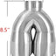 Punta escape doble acero inox 2.5" con toma 7x8.5"