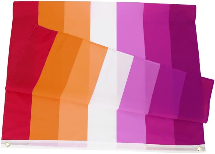 Bandera orgullo lésbico arcoíris 3x5ft 7 franjas